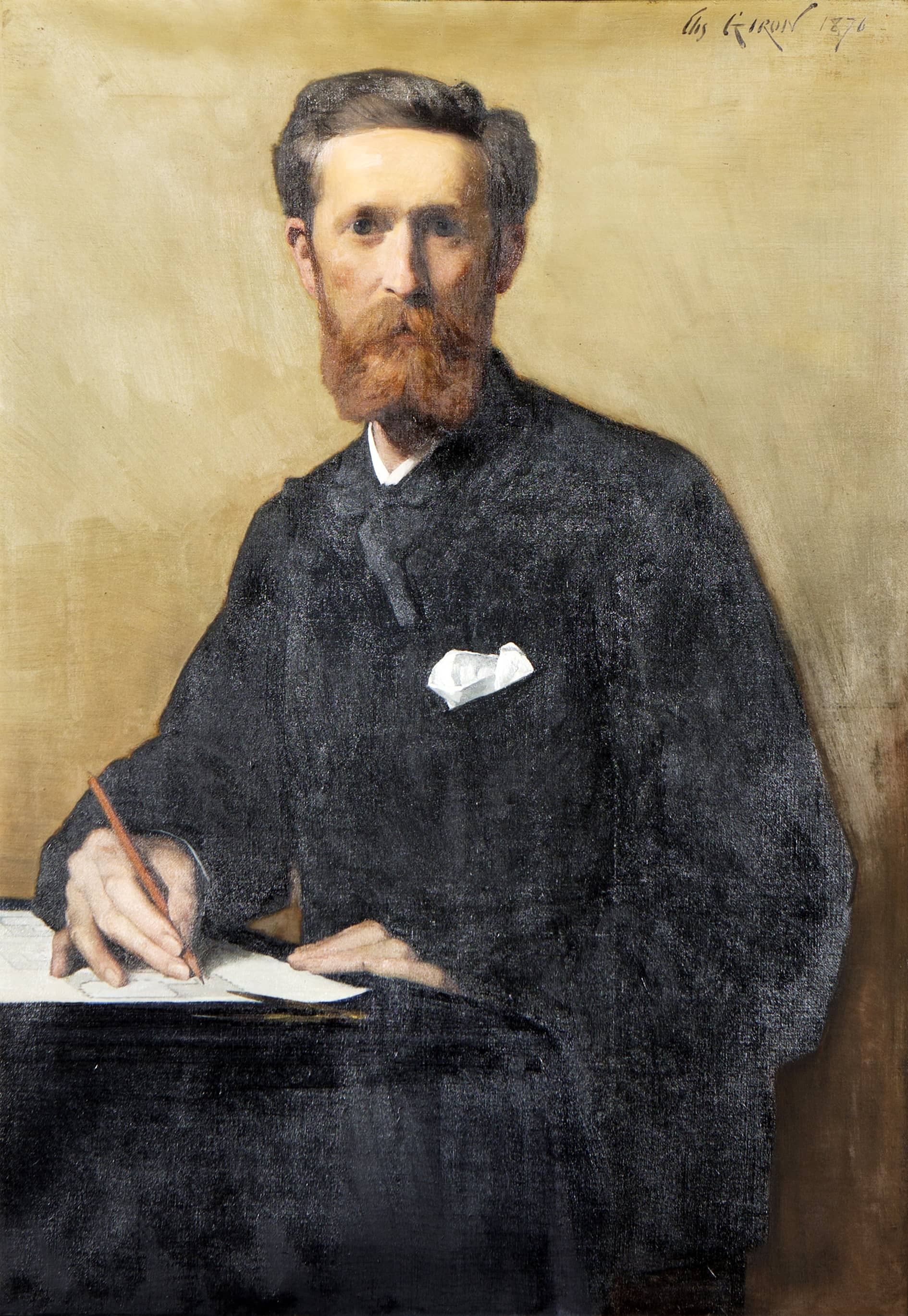 Ernest Burnat, portrait par Charles Giron, 1876