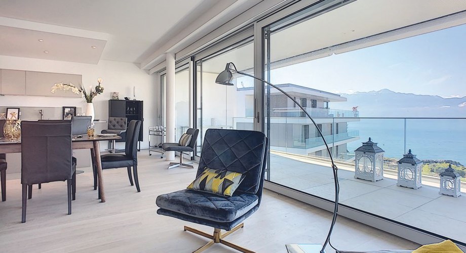 Home staging d’un appartement réalisé par Myotaku à Lausanne.