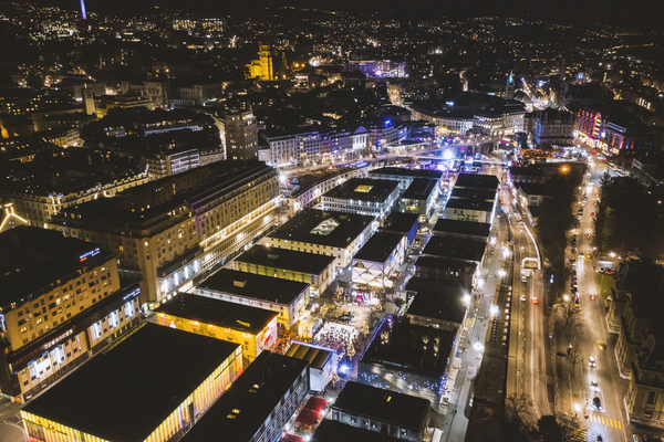 Le Flon by night pendant les JOJ 2020