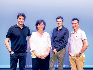 De gauche à droite, Laurent Deshusses, Claude-Inga Barbey, Pierric Tenthorey et Frédéric Hohl