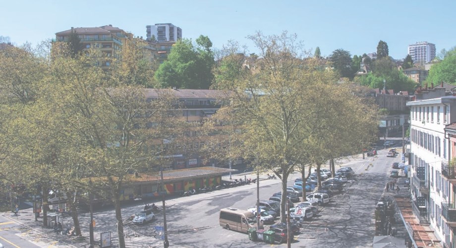 La place du Tunnel à Lausanne