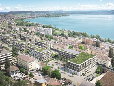 Le quartier Bella Vista en construction à La Coudre (NE) comprendra des appartements avec encadrement pour seniors