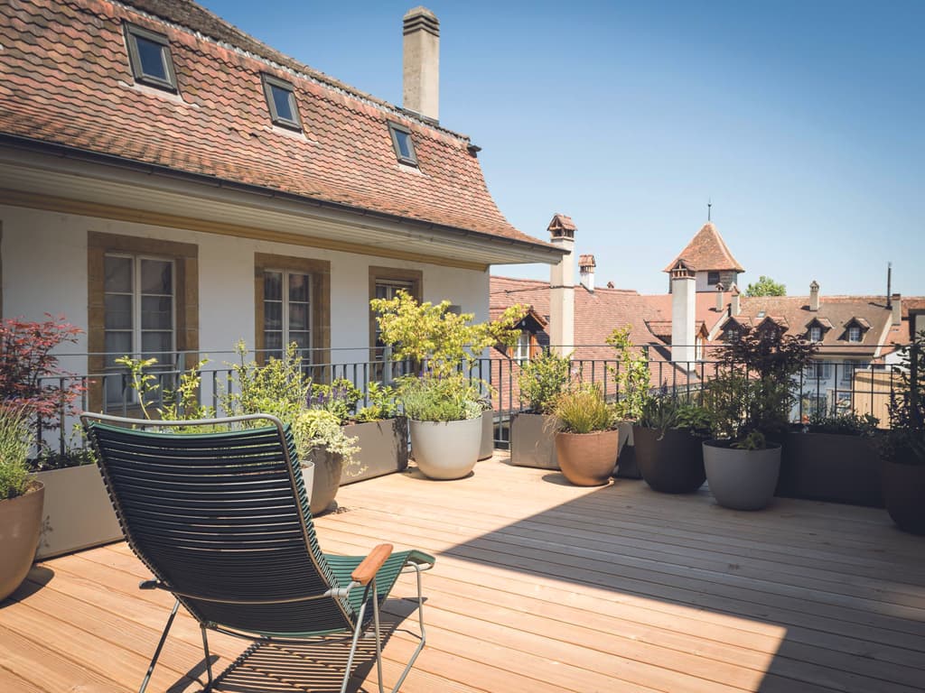 Certaines chambres bénéficient d’une terrasse avec vue imprenable.