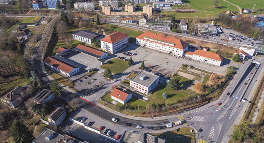 Le site de 4,5 hectares vu ciel