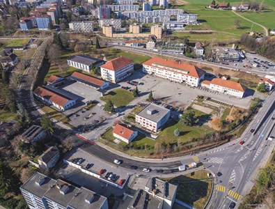 Le site de 4,5 hectares vu ciel