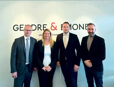 Thomas Steiner, responsable gérance; Céline Brissat, directrice adjointe; Xavier Châtelain, directeur et Constant Salina, responsable PPE